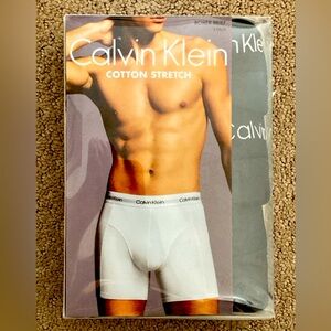 NIP Calvin Klein Cotton Stretch Large Black Boxer Briefs, 3 Pair.